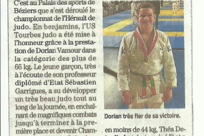 Dorian Vamour sacré champion de l'Hérault