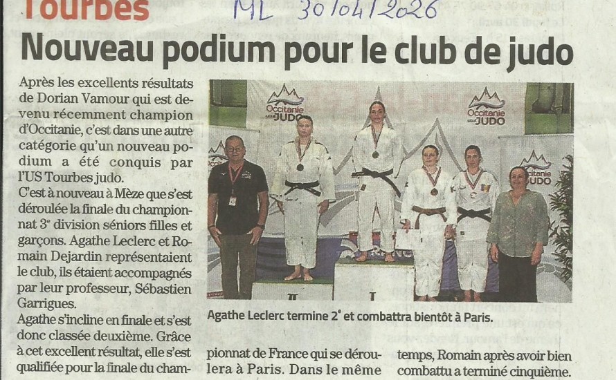 Nouveau podium pour le club