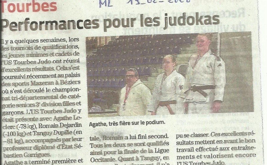 Podium d'Agathe au département